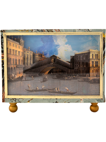Canaletto Rialto Bridge Diorama Cartonage Letter Holder