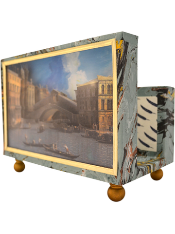 Canaletto Rialto Bridge Diorama Cartonage Letter Holder