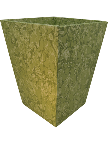 Waste Paper Basket in Light Green Marble Paper