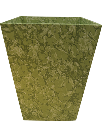 Waste Paper Basket in Light Green Marble Paper