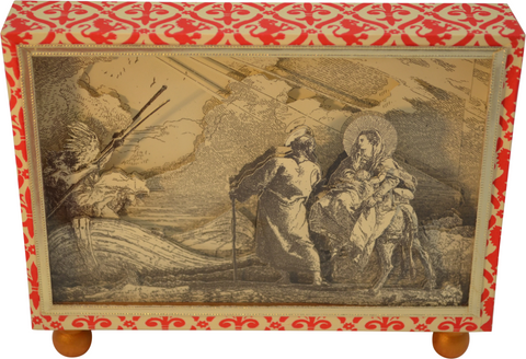 Plate No. 14 Flight into Egypt Diorama Cartonnage Letter Holder