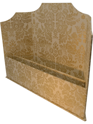 Edwardian Triptych Letter Holder in Florentine Metallic Gold Italian Paper