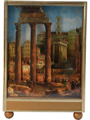 Rome, ruins of the Forum, Diorama Cartonage Waste Paper Basket