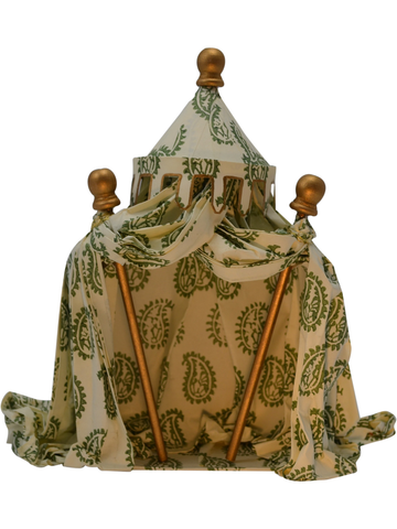 Haga Park Tent in Green Paisley Italian Paper